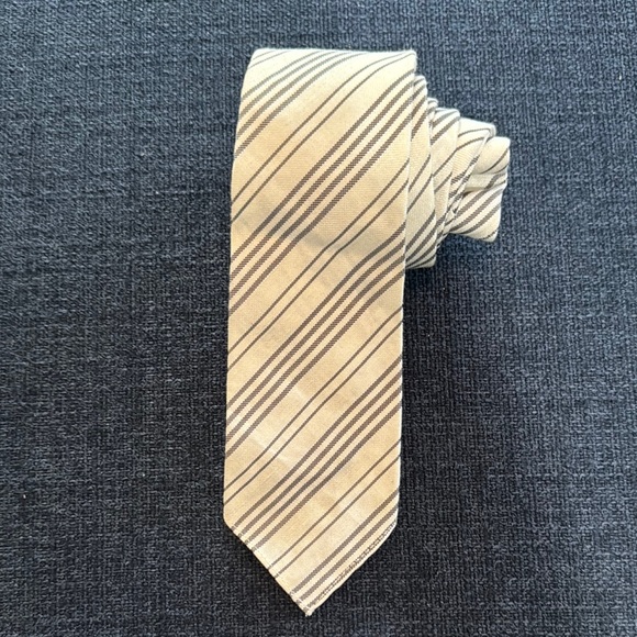 Gucci linen Cream and Gray Men's skinny Tie - Picture 1 of 2